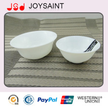 Cuenco de ensalada promocional simple del tazón de fuente de arroz de la cristalería del ópalo de la etiqueta para el uso en el hogar